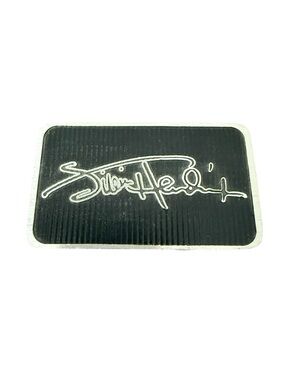Vintage Jimi Hendrix 2006 Signature Logo Belt Buckle Black and Silver RARE